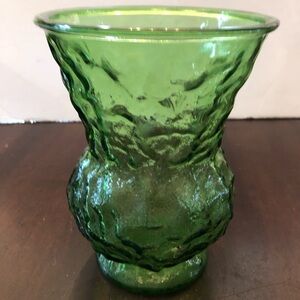 Vintage Green Glass Vase. Brody Company.